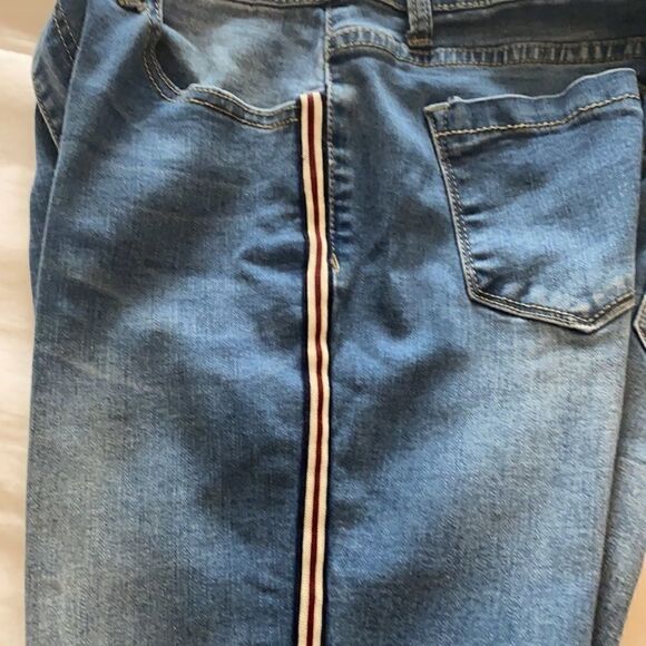 IRIS Jeans Los Angelos High Waist Side Striped  9 - Picture 12 of 15